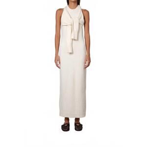 NEW PARENTEZI jacqueline wrapped sweater maxi dress in ivory